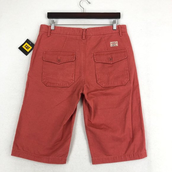 Caterpillar Heritage NWT Men's Size 34 Dusty Cedar Zip Fly Original Fit Shorts - Picture 2 of 16